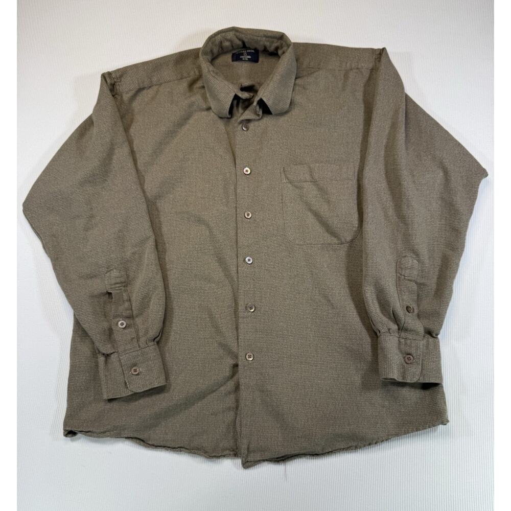 Gitman Bros St Haggard & Co Shirt Large Brown Button Up Cotton